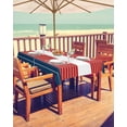 thumbnail image 2 of Hokiten Outdoor Tablecloths with Umbrella Hole & Zipper, Navy Blue Red Stripe Tablecloth Rectangle 60x84 Inch, Modern Art Horizontal Striped Waterproof Table Cloth, Patio/Pool/Picnic Table Covers, 2 of 7