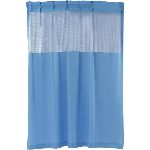 Hospital Curtain with Flat Hooks for Hospital, Inherent Flame Retardant Hospital Curtain, Medical Curtain for Medical Clinic, Lab, 1 Panel, 7 * 8FT, Blue