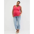 thumbnail image 6 of Motherhood Maternity Plus Size Side Ruched Scoop Neck Maternity Tank Top, 6 of 11