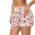 thumbnail image 5 of Uorisango Love Strawberries Women's Mini Tennis Skirt Soft Breathable Women's Athletic Golf Skorts Skirts Versatile Fashionable Outing Wear with Shorts Underneath for Workout Sports, 5 of 7