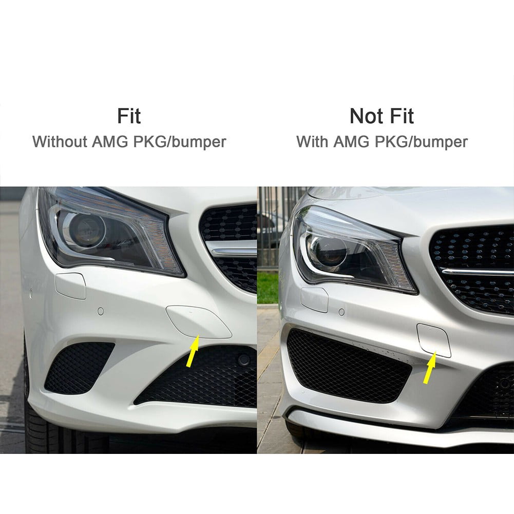 Front Tow Eye Cover Compatible with Mercedes Benz Cla-Class 2014-2016 Passenger Side Primed with AMG Styling Pkg 