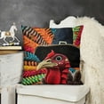 thumbnail image 2 of Happy Thanksgiving Pillow Covers Thanksgiving Turkey with Fall Decorative Throw Pillow Case Farmhouse Decor Cushion Cover, 2 of 5