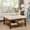 Ivory White, variant on Cterwk Upholstered Coffee Table Square Ottoman with Wood Shelf and Frame, Linen Large Footrest Ottoman for Living Room, Office, Dark Gray