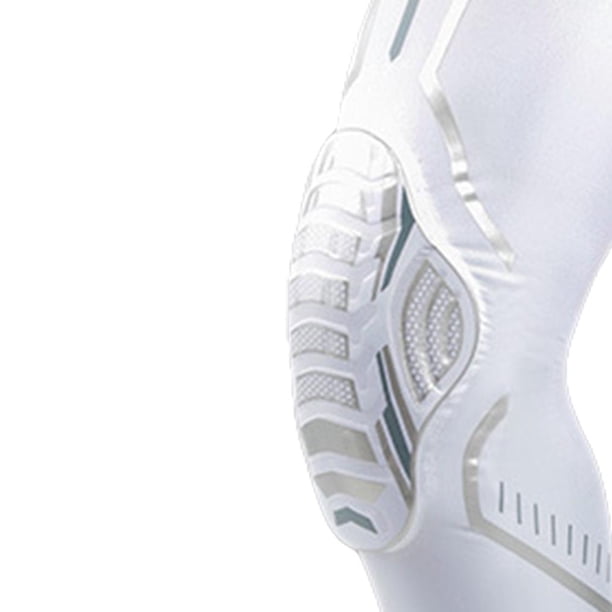 1 rodillera deportiva elástica rodilleras antideslizantes para deportes al aire libre (XXL blanco)