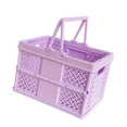thumbnail image 1 of DYNWAVECA Caisse de Rangement Panier Pliable Caisse à Lait pour Camping Sortie de Printemps Ménage Violet, 1 of 10