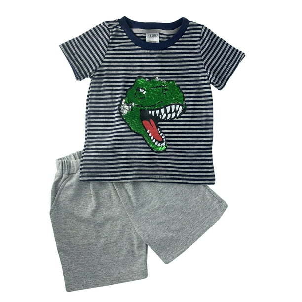Kit Conjuntos Playera con Aplicación y Shorts para Niño Talla