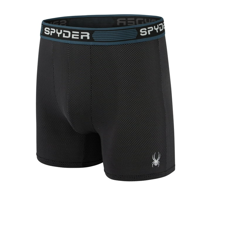 Spyder Mens Boxer Briefs 4 Pack Poly Spandex Performance Underwear