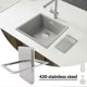 thumbnail image 2 of Stainless Steel Garbage Flap Lid Trash Bin Cover Built-in Balance Swing Flap Garbage Lid for Kitche, 2 of 5