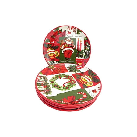 

Martha Stewart Collection Set of 4 Holiday Vintage Paper Appetizer Plates