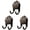 Dark Gray*3, variant on Double Prong Suction Cup Hook, 2 Pack No Drilling Self Adhesive Hooks for Towels, Coats & Robes, Heavy Duty Sticky Hooks for Tea Towel Kitchen Bathroom Shower Smooth Door Wall (White)