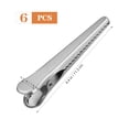 thumbnail image 3 of MIANGASTORE Stainless Steel Clips, Storage Bag Clip Metal Bag Clips Bulk Kitchen Home Seal Grip Tools, 6Pcs, 3 of 6