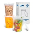 thumbnail image 4 of [EDI-Round Deli Containers (32 oz, 100)] Plastic Deli Food Storage Containers with Airtight Lids | Microwave-, Freezer and Dishwasher-Safe | BPA Free | Heavy-Duty | Meal Prep | Leakproof | Recyclable, 4 of 8