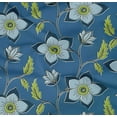 thumbnail image 4 of oneOone Cotton Poplin Twill Blue Fabric Leaves & Flower Floral Diy Clothing Quilting Fabric Print Fabric By Yards 56 Inches Wide, 4 of 4