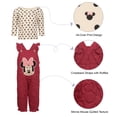 thumbnail image 5 of Disney Clothes Baby Girls 2-Piece Overall Set – Long Sleeve Top with Suspender Romper Minnie, Pooh, Bambi & Marie (Newborn–Infant), 5 of 7