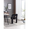 thumbnail image 3 of Triple Tree Contemporary Velvet Solid Print Dining Side Chairs, Black (Set of 2), 3 of 9