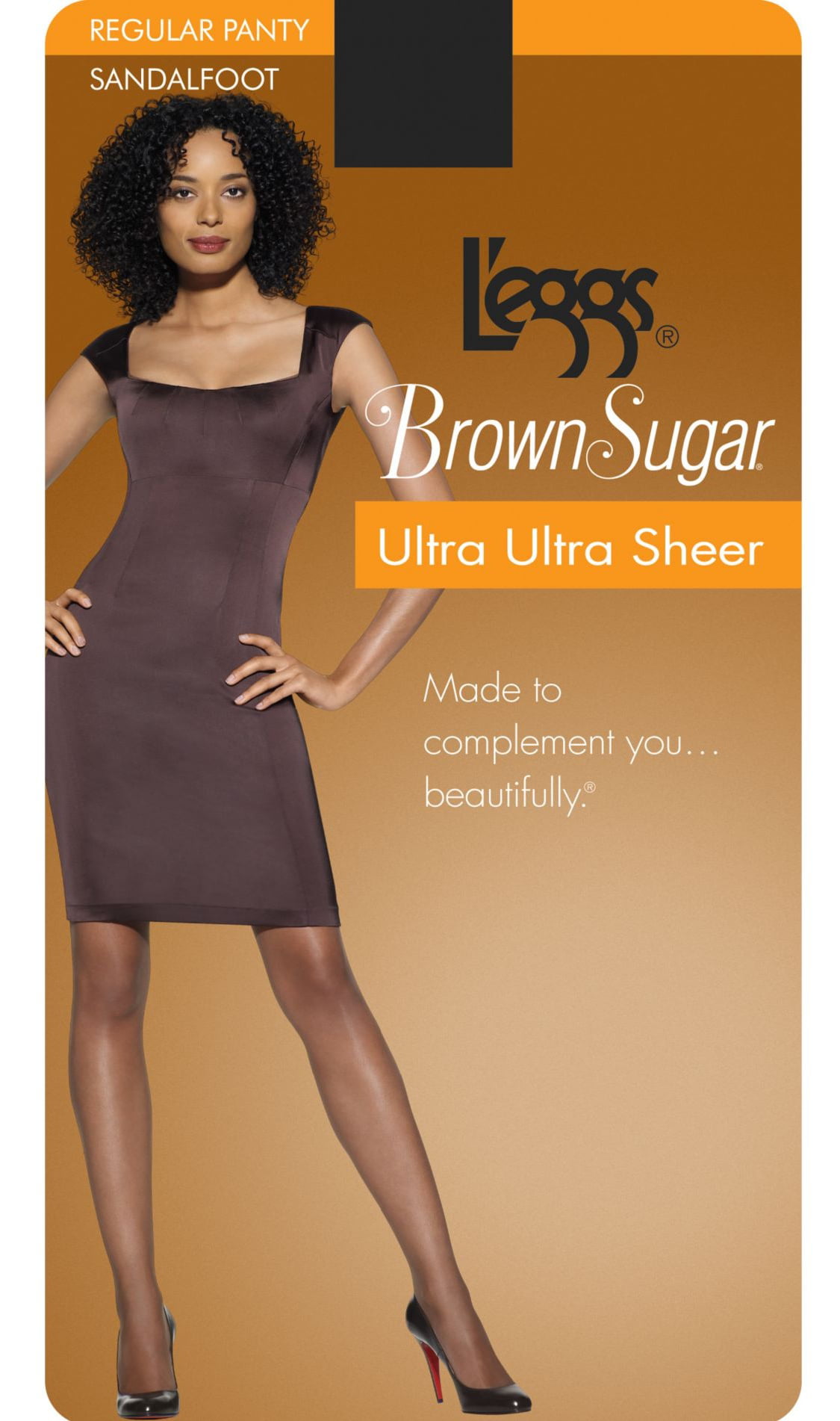 L'eggs Brown Sugar Ultra Sheer Pantyhose, 1-Pack Jet Black XL Women's 