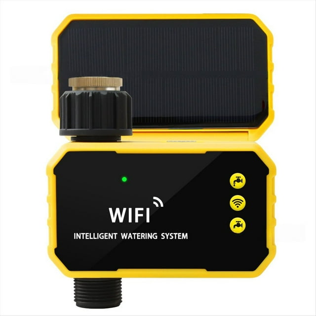 Temporizador de Riego Solar WiFi con Aplicación Remota, Control de Riego Automático, Controlador de Riego para Jardín.