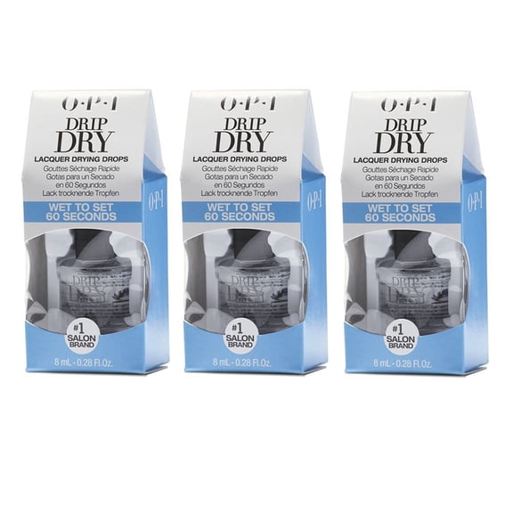 Opi Drip Dry Lacquer Drying Drops 0.3 oz/9ml with Dropper (Pack of 3)