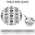 thumbnail image 6 of Black Geometric Triangle Diamond Pattern Round Fitted Tablecloth with Elastic Edge,Dining Table Cover Waterproof,Outdoor Round Tablecloth for Camping,Dining,Indoor and Outdoor, 6 of 7
