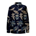 thumbnail image 4 of Womens Casual Button Down Shirts Novelty Trendy Floral Print Long Sleeved Collared Blouses Relaxed Fit Casual Outfit Tunic Tops, 4 of 4