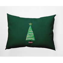 20" x 14" Simply Daisy Cartoon Christmas Tree Polyester Indoor/Outdoor Pillow, Forest Green Qty 1