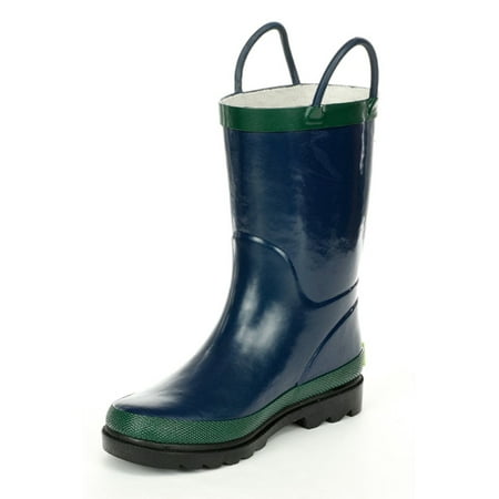 Western Chief TSC490058 Boys' Solid Rain Boots Color: Navy Size: 11-12 Toddler