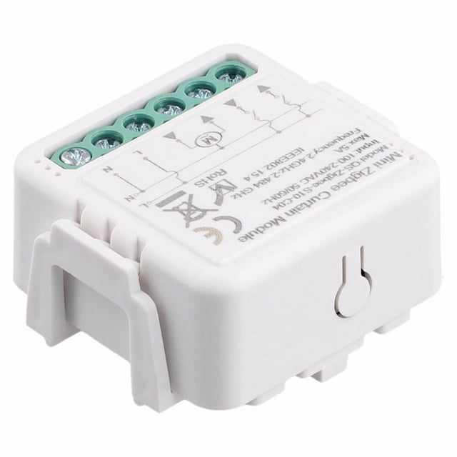 Zigbee Interrupteur Lumière Variateur de Rideau Module Intelligent MINI C04 Contrôle Brise-Rideau Interrupteur Module Zéro Feu Interrupteur Intelligent, 1x Interrupteur Zigbee 1x Manuel d'Instructions en Anglais