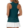 thumbnail image 6 of Hearthz Women's Sleeveless Golf Polo Shirts Quarter Zip Collared Womens T Shirts Quick Dry Workout Tennis Polo Shirt Women, 6 of 8