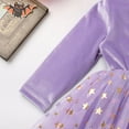 thumbnail image 6 of IBTOM CASTLE Toddler Girls Velvet Romper Tulle Tutu Dress + Cloak Baby Birthday Xmas Dress up Halloween Costume Fall Winter Outfits 12-18 Months Purple, 6 of 8