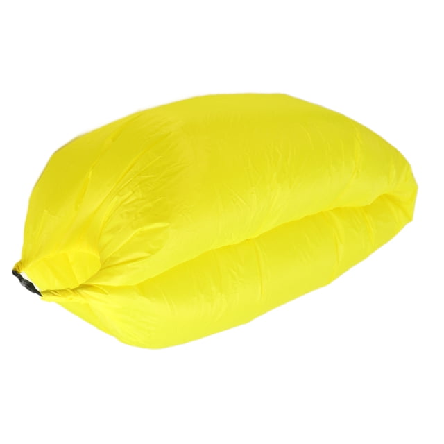 Inflatable Couch, Yellow Foldable Fabric Inflatable Lounger Couch for Parks for Beach for Camping for Hiking