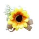 thumbnail image 1 of Boda de girasol muñeca flor ramillete artificial novia mano flor decoración, 2,11 Feliz Sencillez, 1 of 5