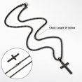 thumbnail image 6 of Turandoss Cross Necklaces Gifts for Boyfriend 14K Black Plated Dainty Box Chain Trendy Jewelry Birthday Anniversary Valentines Day Gifts for Men Boy Husband Boyfriend, 6 of 7