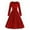 Red, variant on XFLWAM Wedding Guest Dress for Women Velvet Square Neck Long Sleeve Cocktail Party Dress 1950s Retro Rockabilly Audrey Hepburn A-Line Swing Dress Black L
