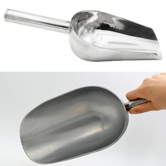 COSMOBETTY 1Pcs Metal Grain Scoop for Livestock Feed and Containers 9.24X3.85X2.36 In