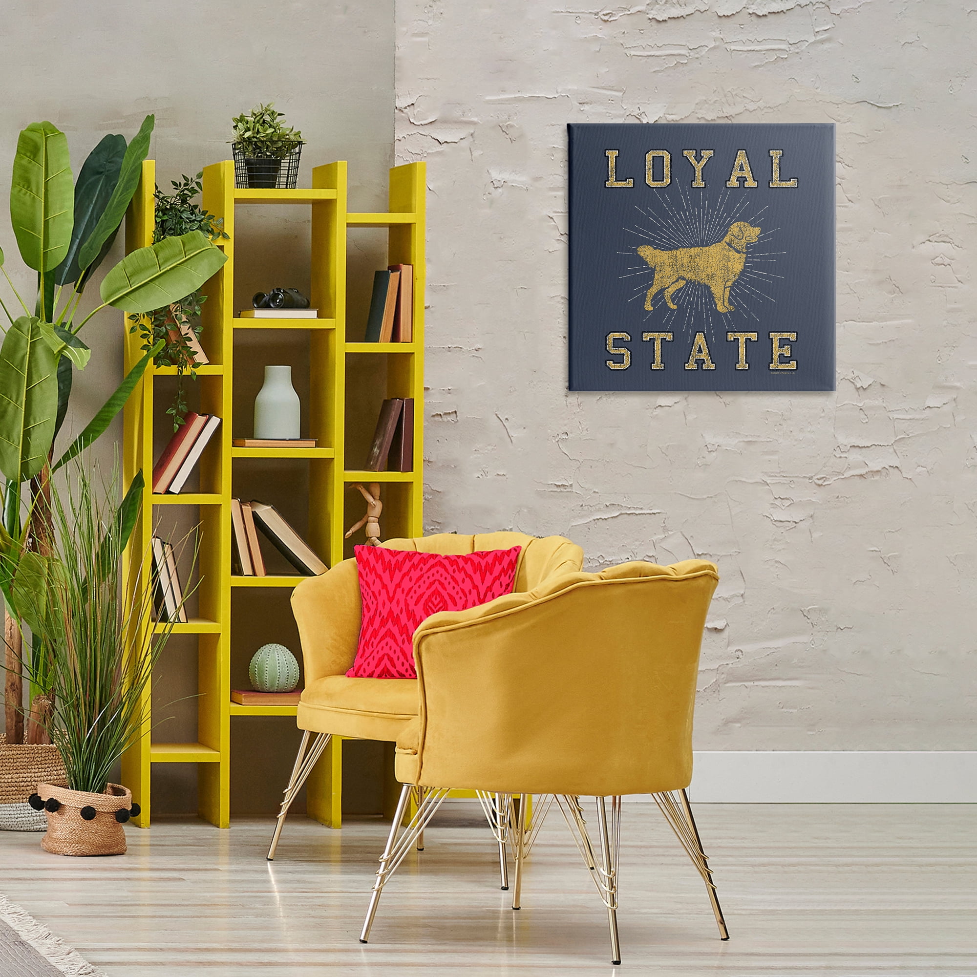Stupell Industries Varsity Loyal State Novelty & Humor Painting Wrapped Canvas Art Print Wall Art, 24 x 24