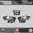 thumbnail image 3 of Kalair GFX Graphics Kit for Suzuki RM125 POLISPORT RESTYLE (2001-2008) Thunder Series, 3 of 5