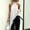 White, variant on NTACZA Dressy Basic Summer Tops Solid Asymmetrical Lace Hem Cami Halter Neck Sleeveless Keyhole Back Wedding Relaxed Size L