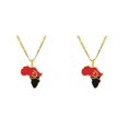 thumbnail image 2 of kurtrusly Élégant Africa Map Pendentif Minimaliste Chaque Occasion Colliers de Style Polyvalent Angola à la Mode 2Set, 2 of 6