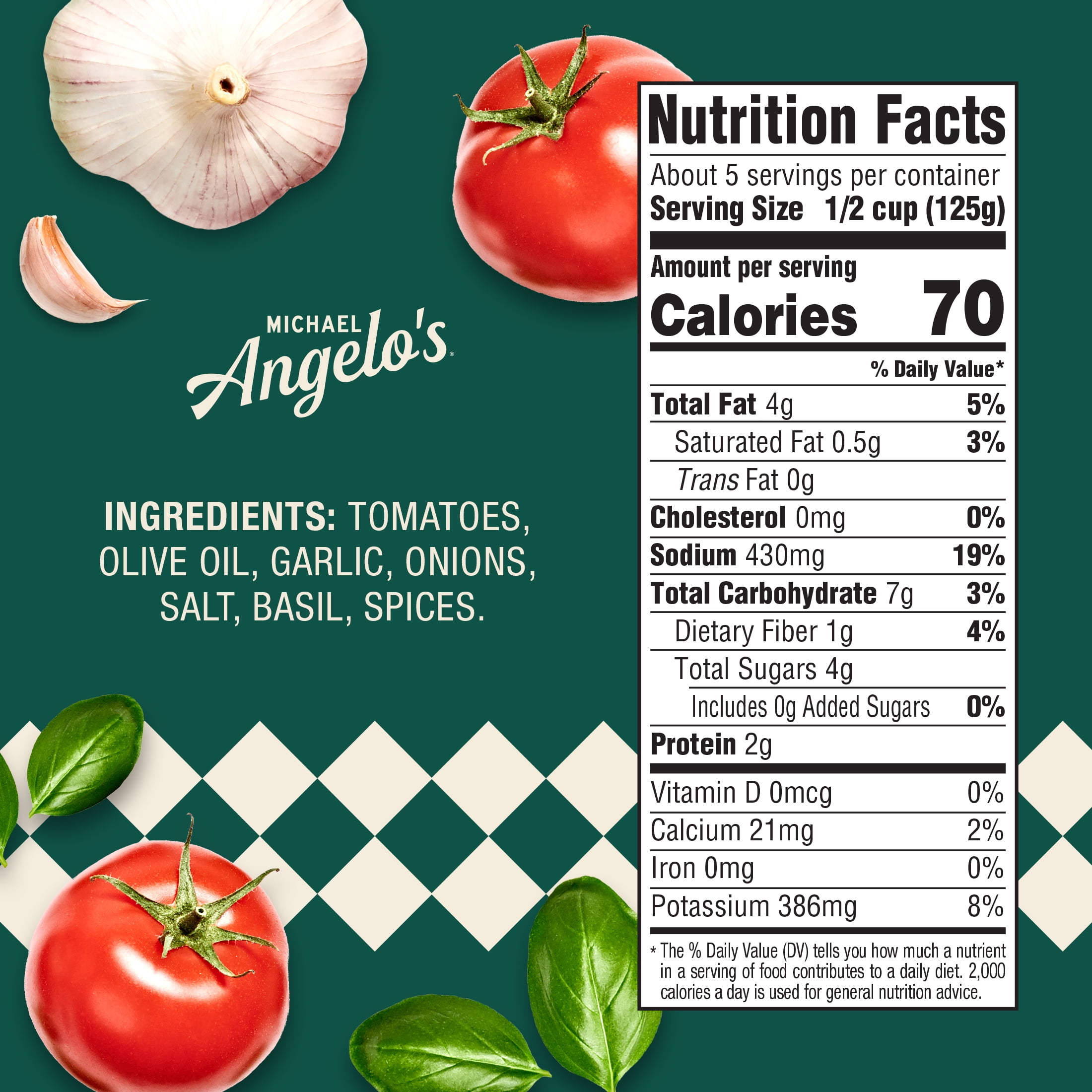 (3 pack) Michael Angelo's Nonna's Secret Roasted Garlic Pasta Sauce, 24oz