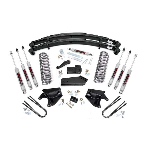 Rough Country 4" Lift Kit for 1980-1996 Ford Bronco 4WD | Quad Shocks - 520B33