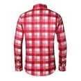 thumbnail image 5 of RongHuan Mens Big and Tall Dress Shirts Vintage Button Down Long Sleeve Shirt Classic Fit Plaid Business Casual Office Tshirt, 5 of 5