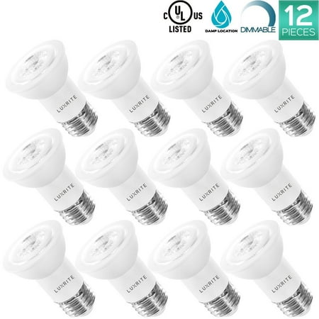 12 pack luxrite par 16 led spotlight bulb 8w 50w equivalent