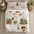 thumbnail image 4 of YShenghong Country Garden Harvest With Chickens Herbs And Produce Printed Flannel Blanket, 4 of 7