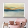 thumbnail image 3 of PixonSign Framed Canvas Print Wall Art Pastel Watercolor Sunset Sea Landscape Abstract Shapes Illustrations Modern Art Decorative Minimal Relax/Calm for Living Room, Bedroom, Office - 16"x24" WHITE, 3 of 5