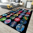 thumbnail image 3 of Dreammotif Basketball Team Logos Rug, Modern Area Rug, Game Room Decor, Colorful Living Room Rugs, Big Bedroom Rug For Teens, 3 of 7