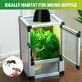 thumbnail image 6 of ToxiRium 8x8x12Inch Hybrid PVC Reptile Cage| Ventilated Habitat Enclosure with Interchangeable Acrylic & Mesh Doors, Durable Tank for Gecko, Chameleon, Snake, Frog, Easy Assembly, Front Dual Access, 6 of 12