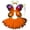 Orange, variant on WOYY Toddler Girl's Carnival Party Tutu Skirt Butterfly Wings Headband Set