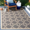 thumbnail image 3 of SAFAVIEH Courtyard Carol Geometric Indoor/Outdoor Area Rug, 5'3" x 7'7", Grey/Beige, 3 of 12