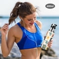 thumbnail image 5 of Yayeee 33oz Insulated Water Bottle Double Wall Stainless Steel with Flip Straw Lid, Beige Playful Stamp, 5 of 7