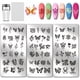 thumbnail image 1 of Juego de 3 placas para estampar uñas con diseño de mariposas, 67 patrones de flores, plantillas para manicura con hojas y estampado floral de plantas., 1 of 6